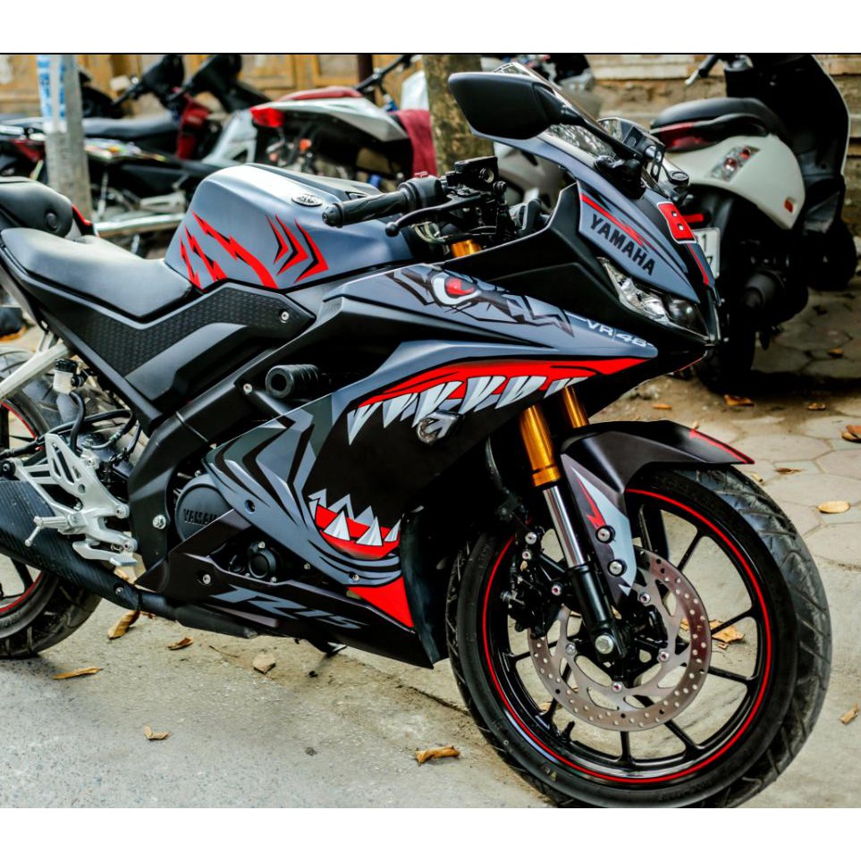 TEM TRÙM PKL R15V3 CÁ MẬP NHÔM CANDY SIÊU ĐẸP
