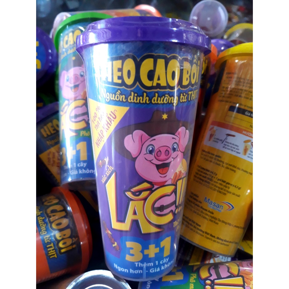 Thùng 48 Hộp Xúc Xích Heo Cao Bồi Masan Mix Nhiều Vị