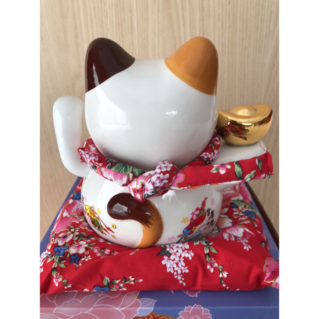 Mèo thần tài vẫy tay Đại Cát Đại Lợi 6 inch cao 18 cm, quà khai trương cho shop kinh doanh, cửa hàng