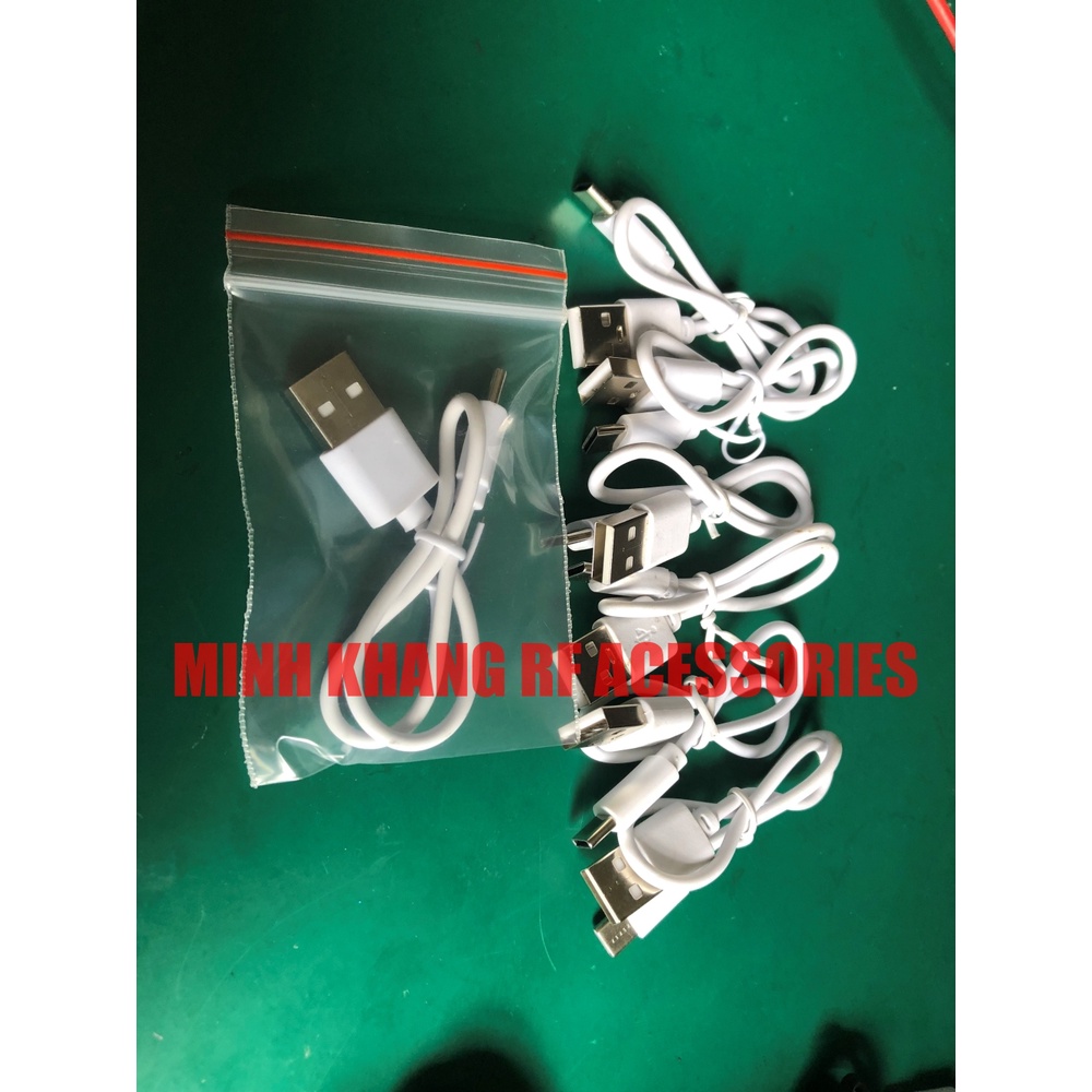 Dây cáp sạc Type C cho điện thoại, tai nghe bluetooth USB 2.0 ra USB type C 30cm