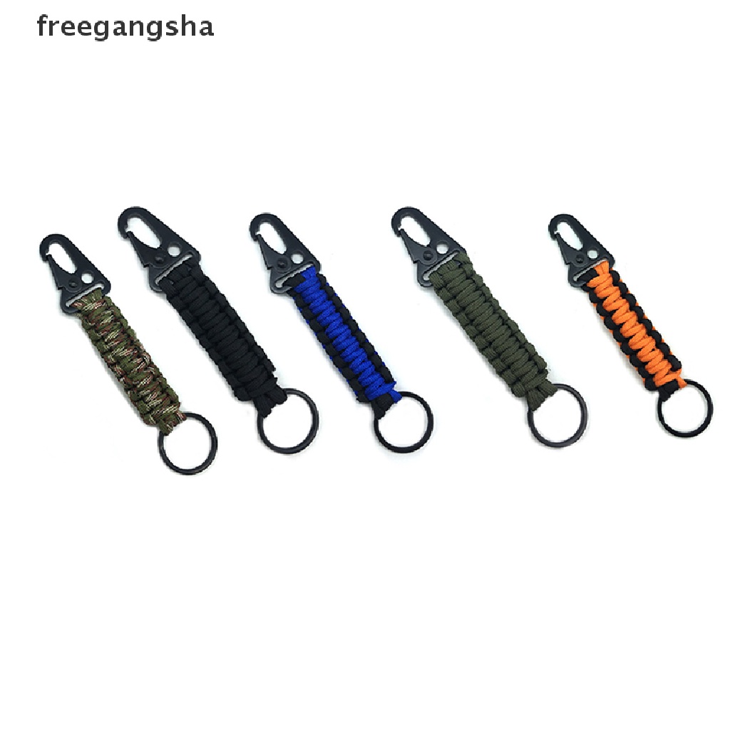 [FREG] High Quality Emergency Knot Keychain Outdoor Carabiner EDC Tool Rope Key Chain FDH