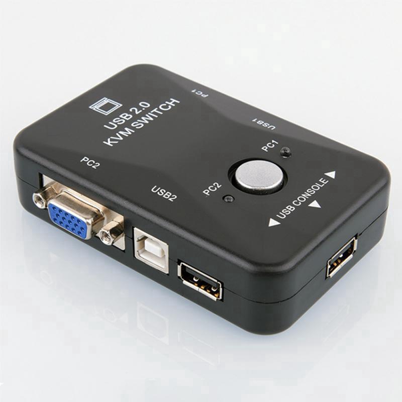 Bộ chia 2 cổng USB 2.0 KVM 1920 * 1440 VGA SVGA dành cho bàn phím máy tính