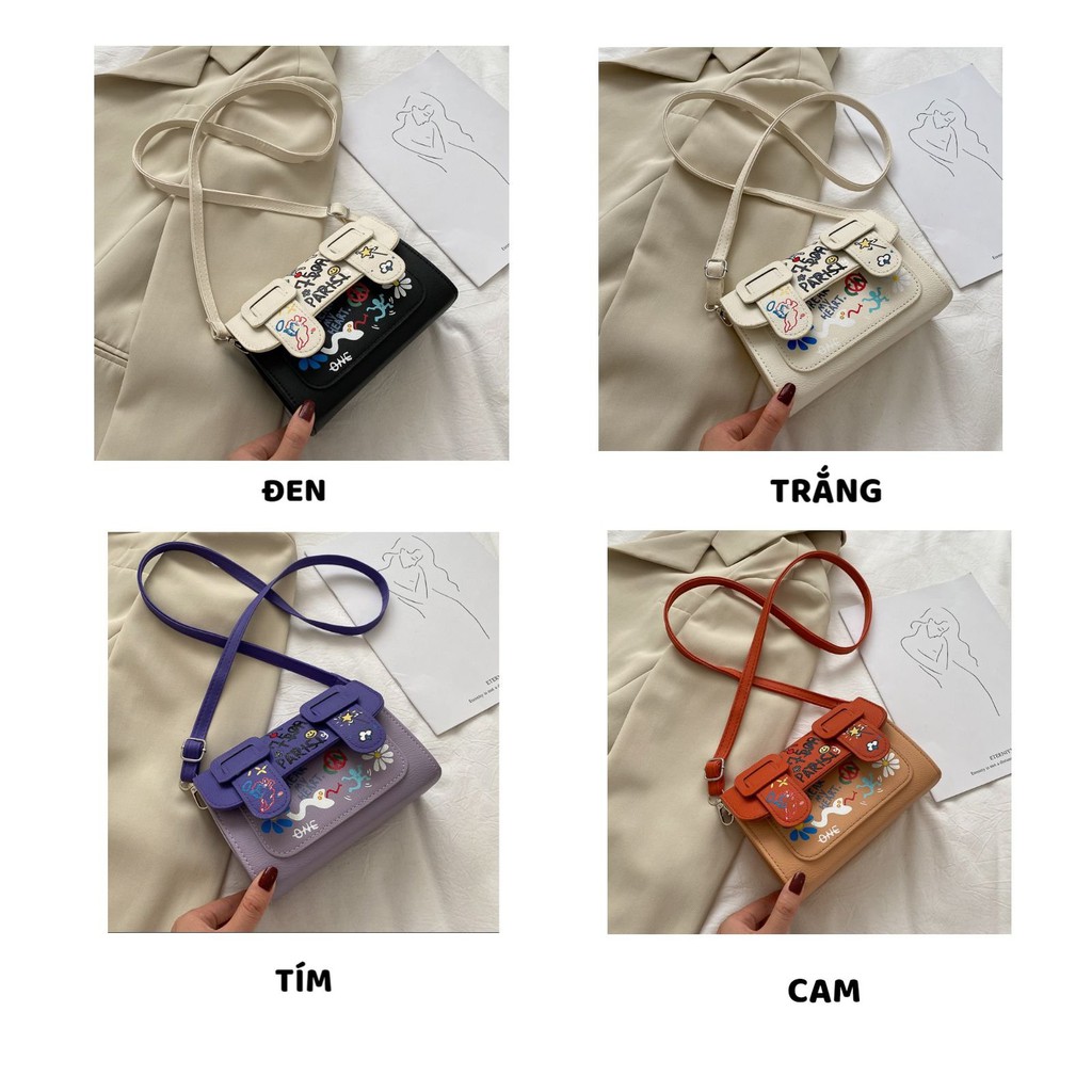 Túi Xách Nữ Mini Da PU Cao Cấp - Túi Đeo Chéo Nữ phối họa tiết hoạt hình dễ thương đáng yêu mã 3923 | BigBuy360 - bigbuy360.vn