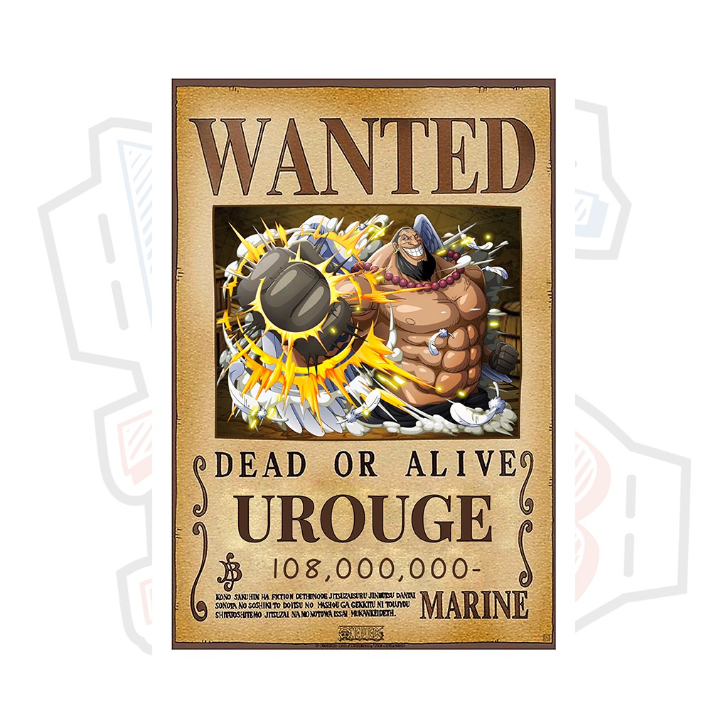 Poster truy nã Urouge (Siêu tân tinh) - One Piece