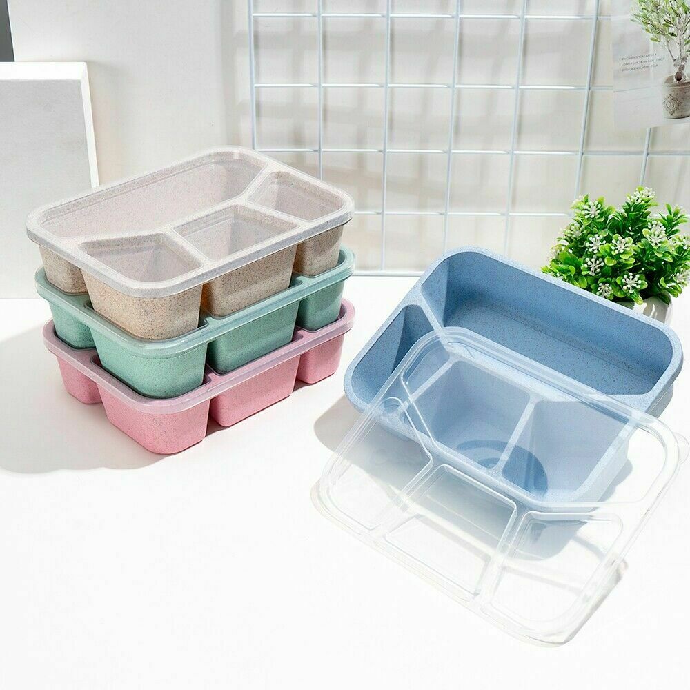 Hộp cơm 4 Ngăn Bằng Chất Liệu Lúa Mạch Thân Thiện Với Môi Trường