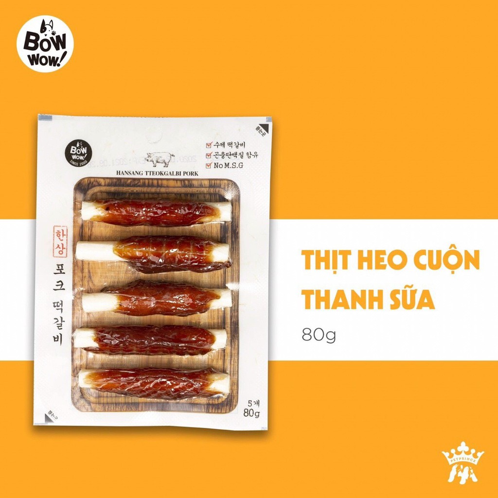 Snack thịt cuộn thanh sữa dành cho Chó 80g-xương cho chó