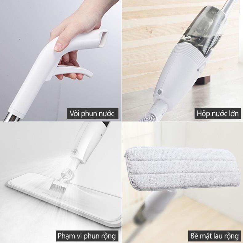 Cây Lau Nhà Có Bình Xịt Phun Sương - Chổi Lau Đa Năng Xoay 360 Độ - Lau Được Mọi Ngóc Ngách