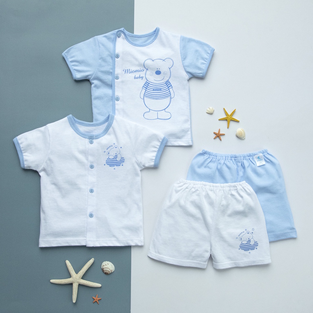 Combo 2 Bộ Quần Áo Cộc Sơ Sinh MIOMIO, In Hình Cho Bé Trai, Bé Gái (Từ 0 - 12 Tháng) | Vải Cotton | Thiết Kế Mùa Hè