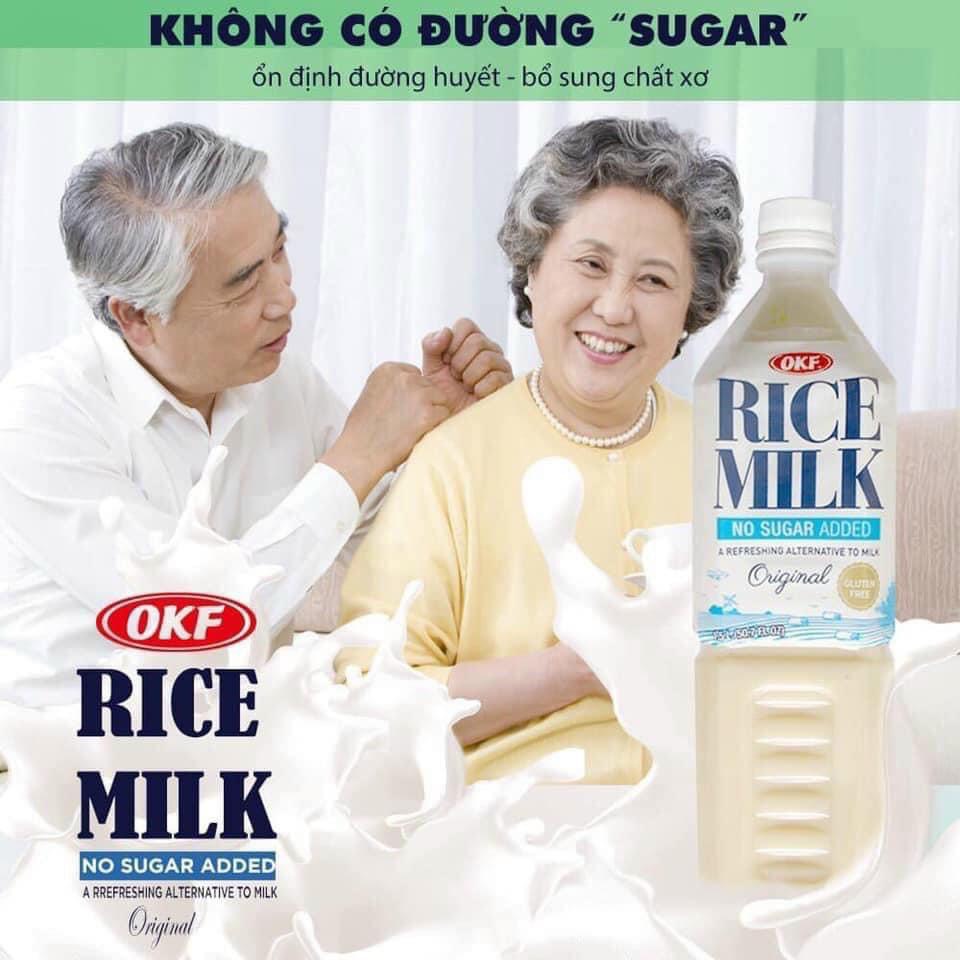Nước gạo không đường RICE MILK OKF Hàn Quốc 500ml-1,5lít