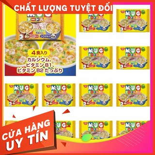 Combo 12 gói mỳ mug màu vàng/xanh date t3-t5/2020 bảo châu toyo mom&baby