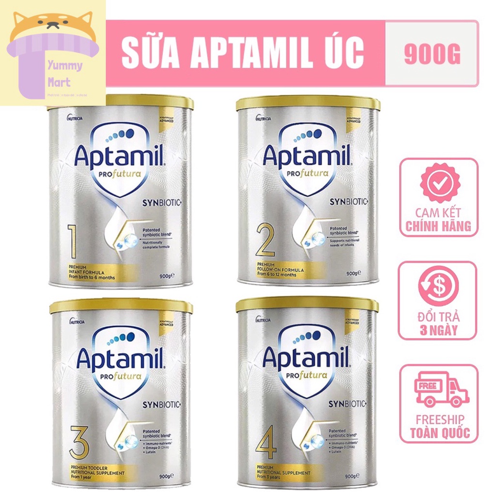 Sữa Aptamil Pro Futura Úc số 1,2,3,4 – 900 Gram