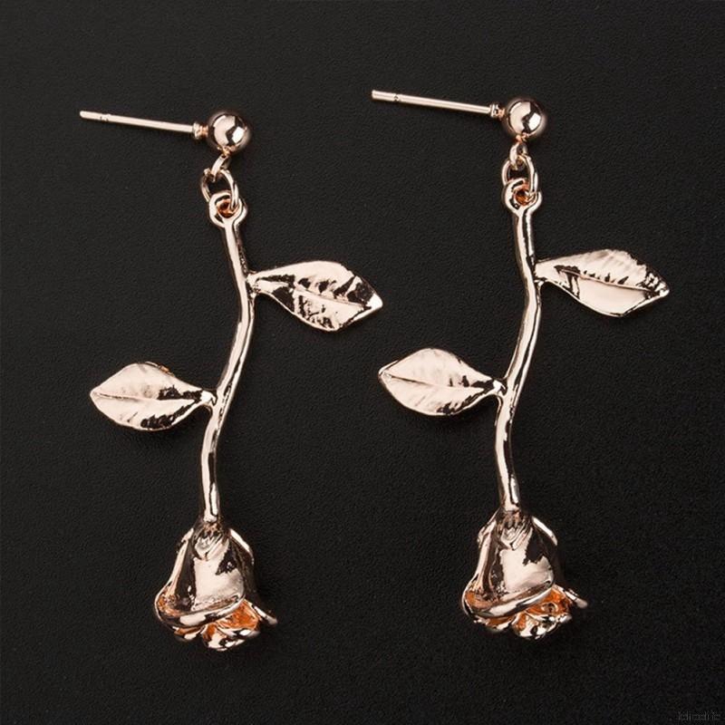 Bông tai hình hoa hồng 3D thời trang