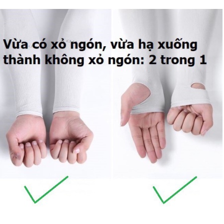 Găng Tay,Bao Tay Chống Nắng xỏ ngón Hàn Quốc Chống Nắng Cực Tốt