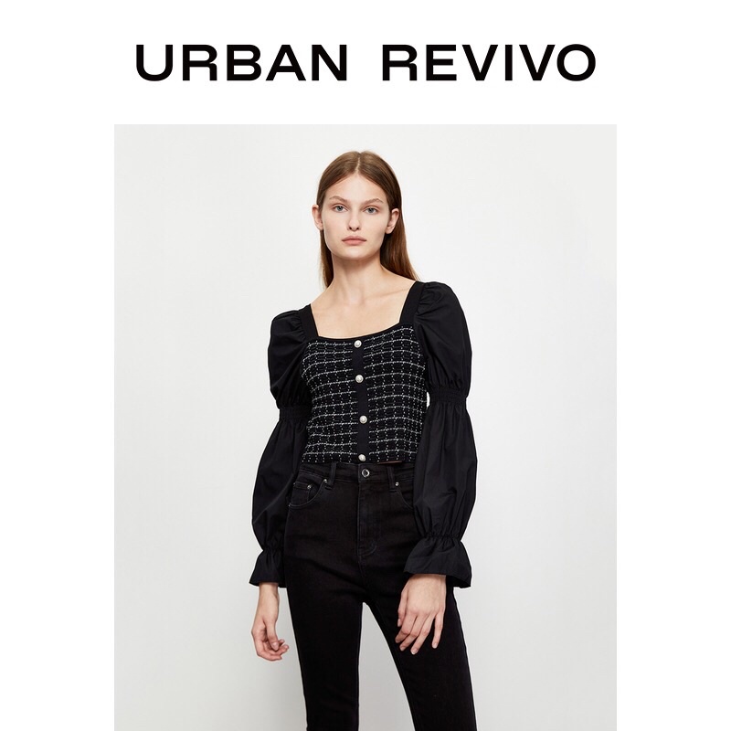Áo len phối tay bồng Urban Revivo