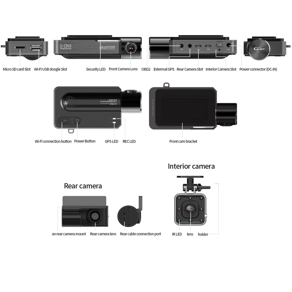 CAMERA HÀNH TRÌNH GNET G-ON 3 - CAMERA HÀNH TRÌNH Ô TÔ CHUYÊN DỤNG HÀN QUỐC