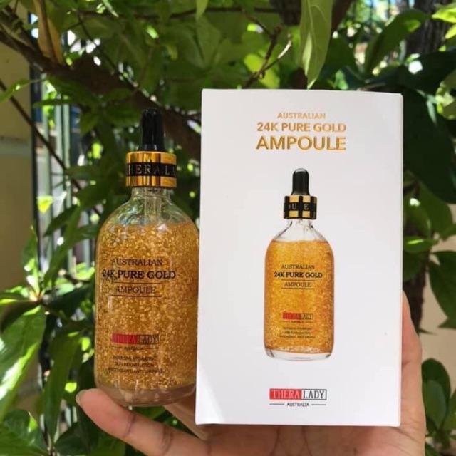 SERUM ASUTRALIA 24k PURE GOLD AMPOULE 100ml( Serum tinh chất vàng 24k Thera Lady của Úc)