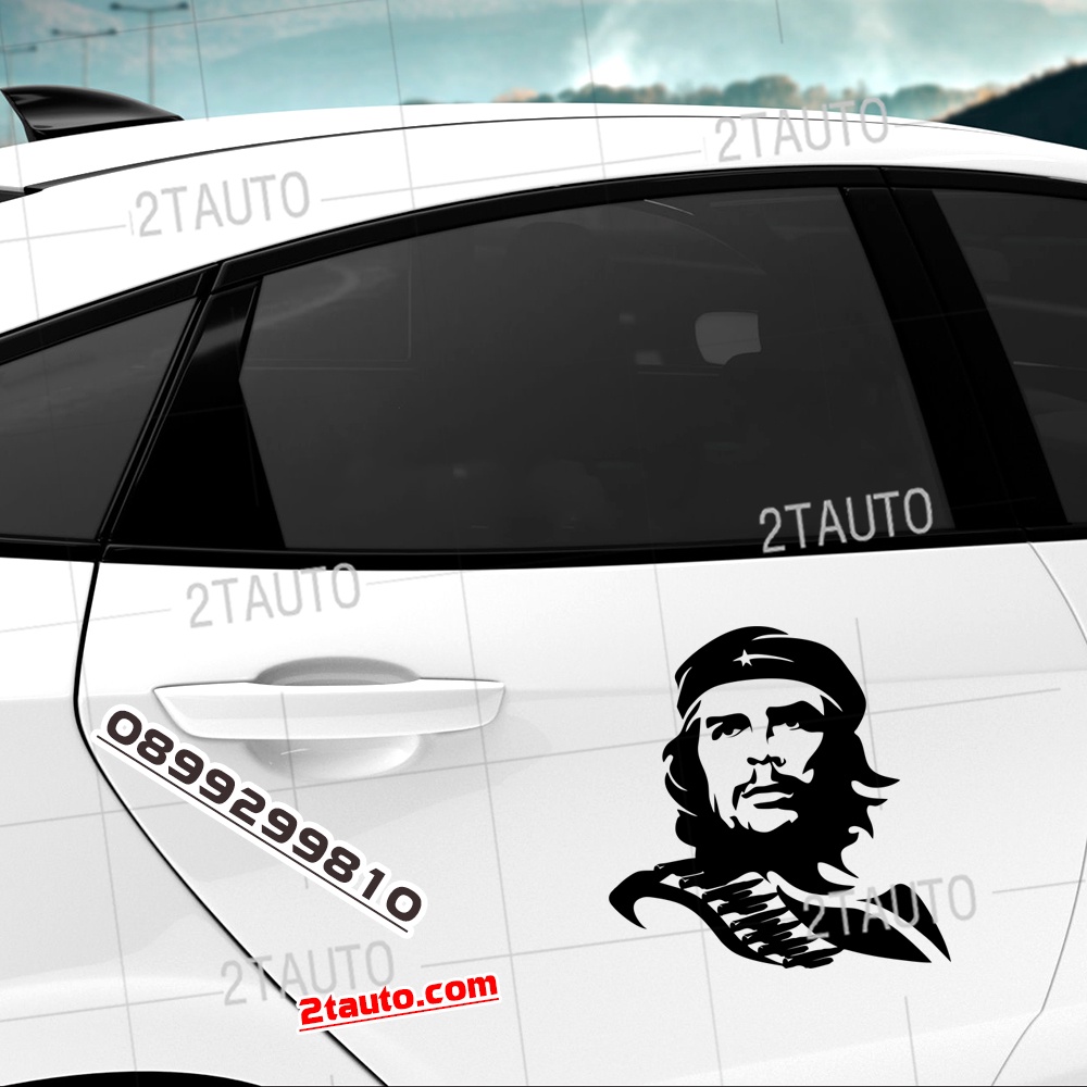 Tem decal sticker dán xe CHE GUEVARA nhiều kích thước, chống thấm nước, logo CHE GUEVARA dán trang trí xe hơi - MẪU 2