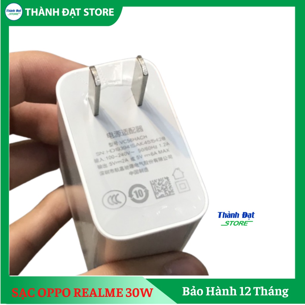 Bộ Củ, Cáp Sạc Nhanh Oppo/Realme 18W - Bộ sạc nhanh chính hãng,Bảo hành 12 tháng