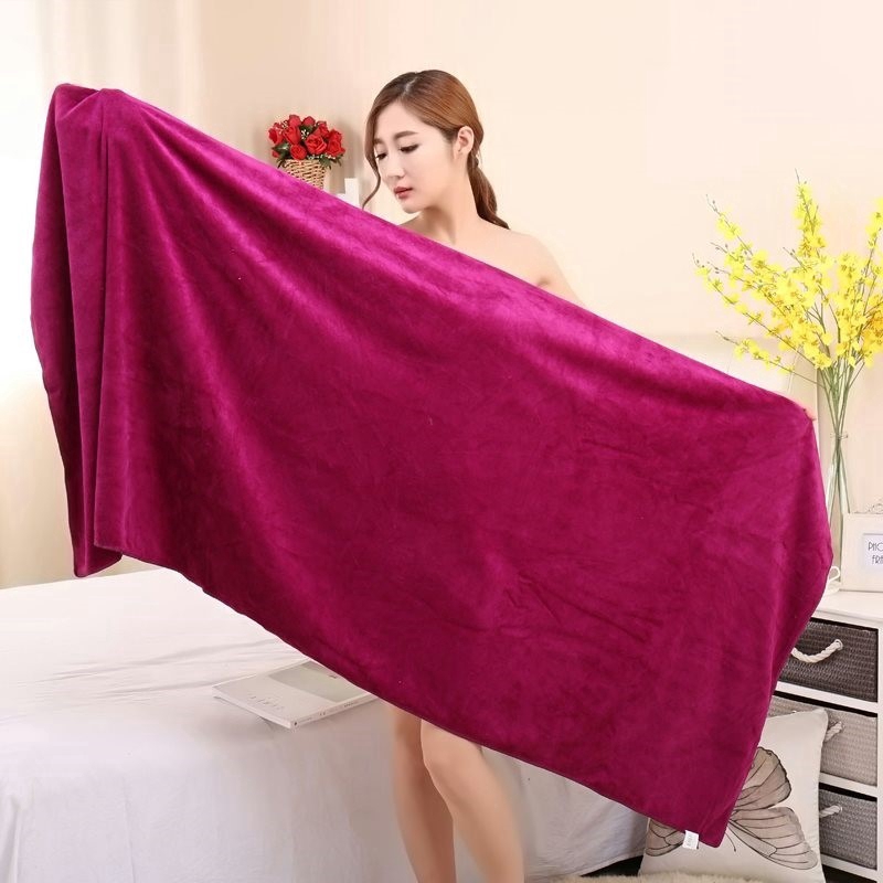 Quick-dry Bath Towels Beach Towels In Solid Color Adult Children's Household Bath Towel 9 Colors
