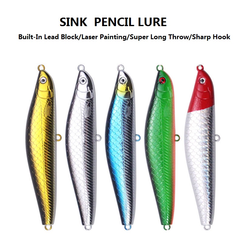 1 Mồi Câu Cá Giả Hình Bút Chìm 8.5cm 12g