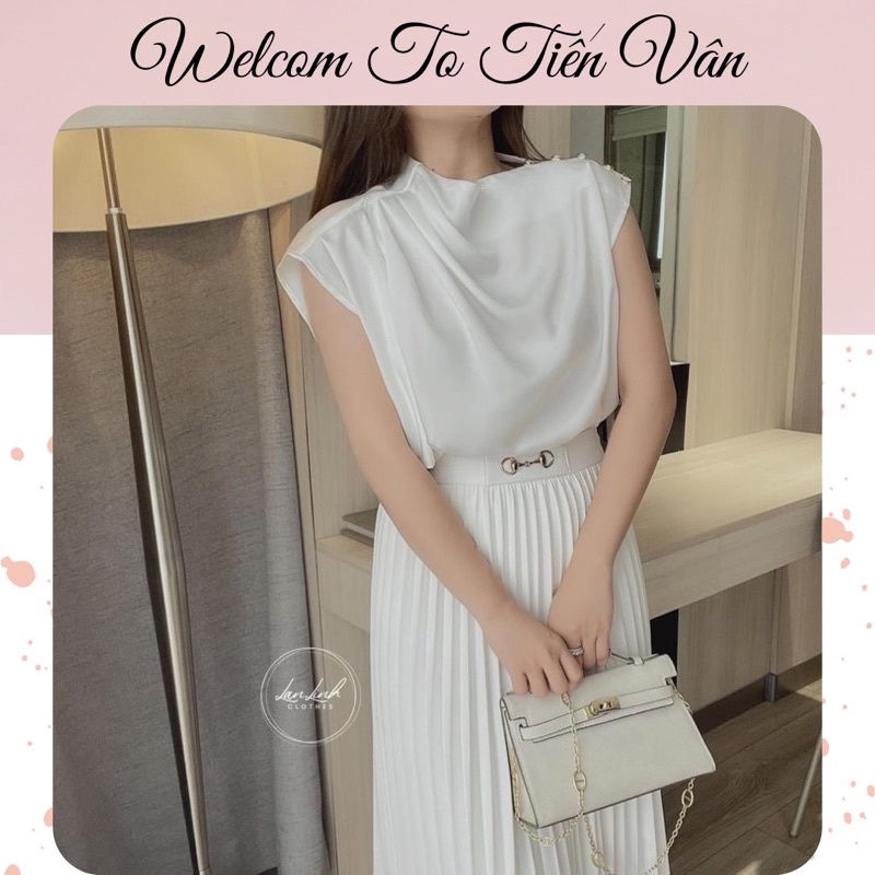 💋FREE SHIP💋 áo sơ mi vai đính cúc vai đổ cực điệu đà 🥰