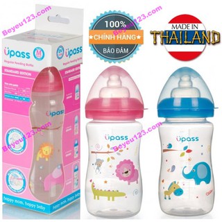 Bình sữa cổ rộng chống sặc 260ml không BPA Upass UP0209X (Made in Thailand)