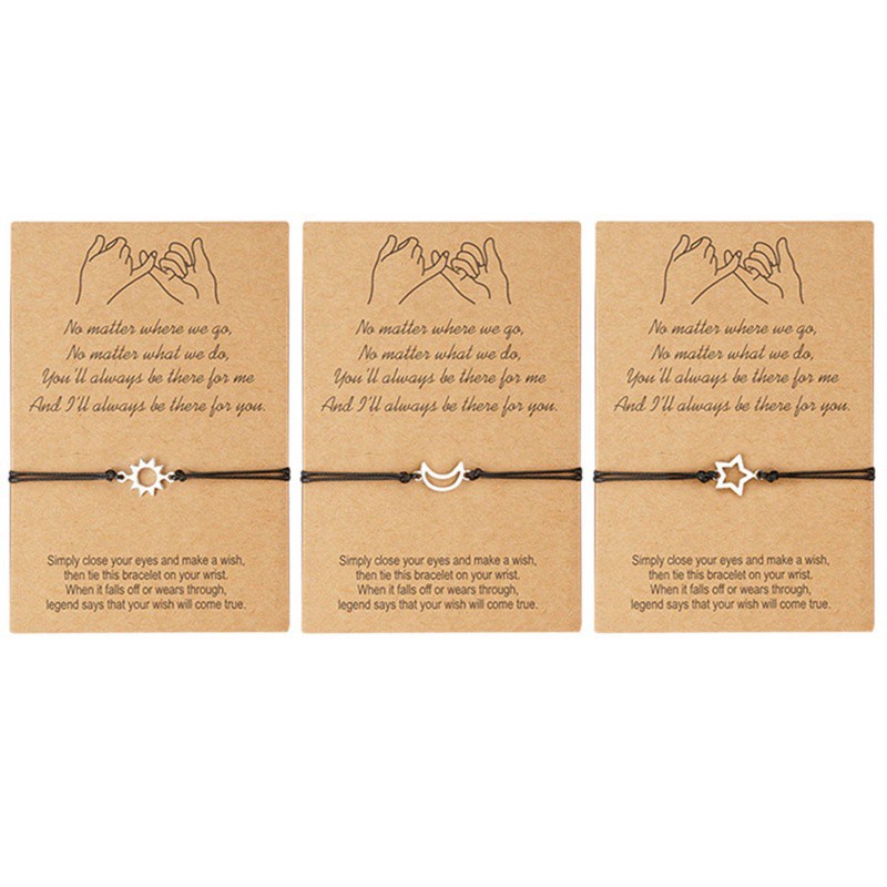 Set 3 Vòng Tay Mặt Trăng Và Ngôi Sao Cho Cặp Đôi