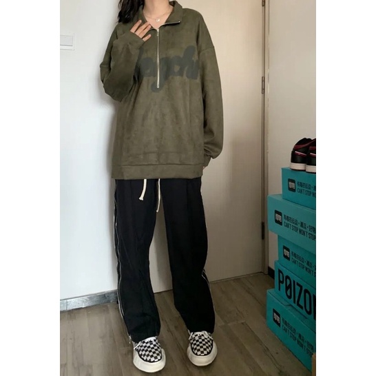 ÁO SWEATER CỔ POLO KHOÁ KÉO MÀU HOT TREND chulinstore