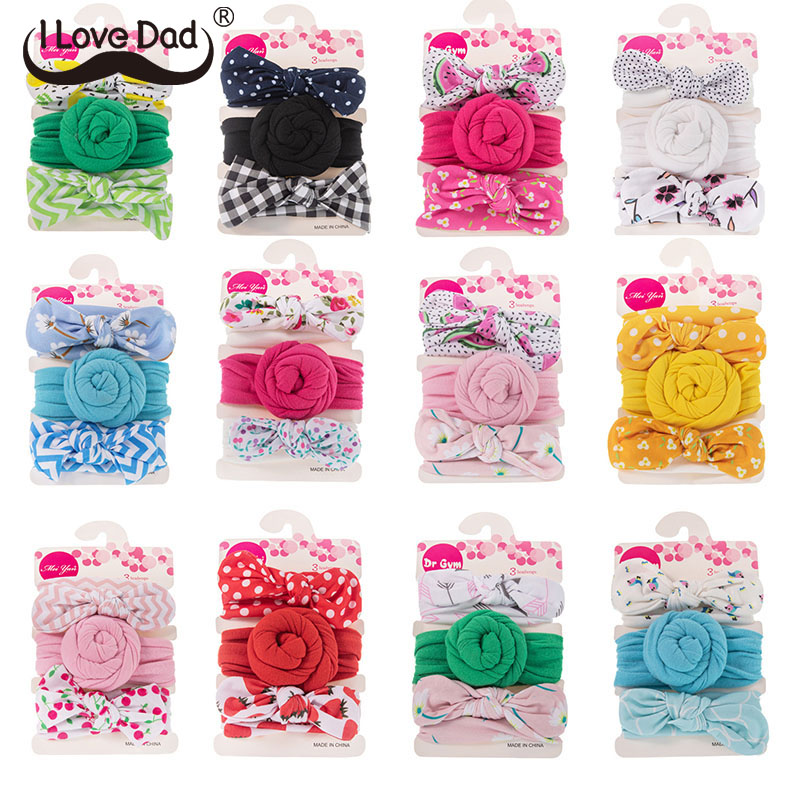 Set 3 băng đô hoa xinh xắn dễ thương dành cho bé gái