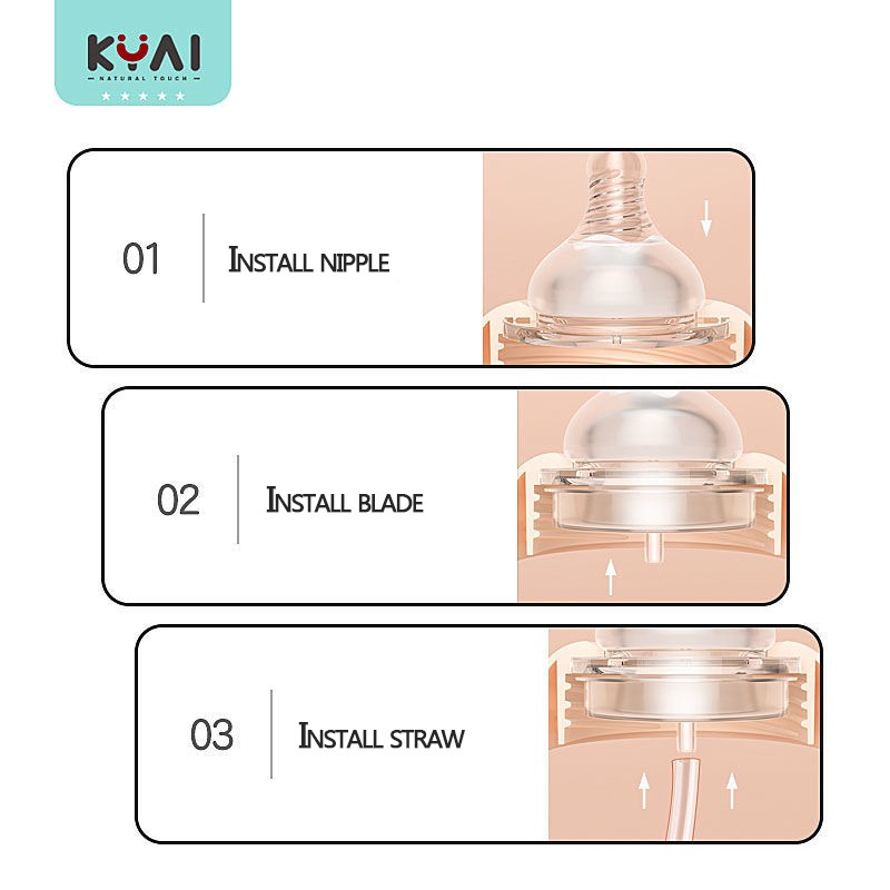 Bình Sữa Họa Tiết Hoạt Hình Dung Tích 180/240 / 300ML Dành Cho Bé