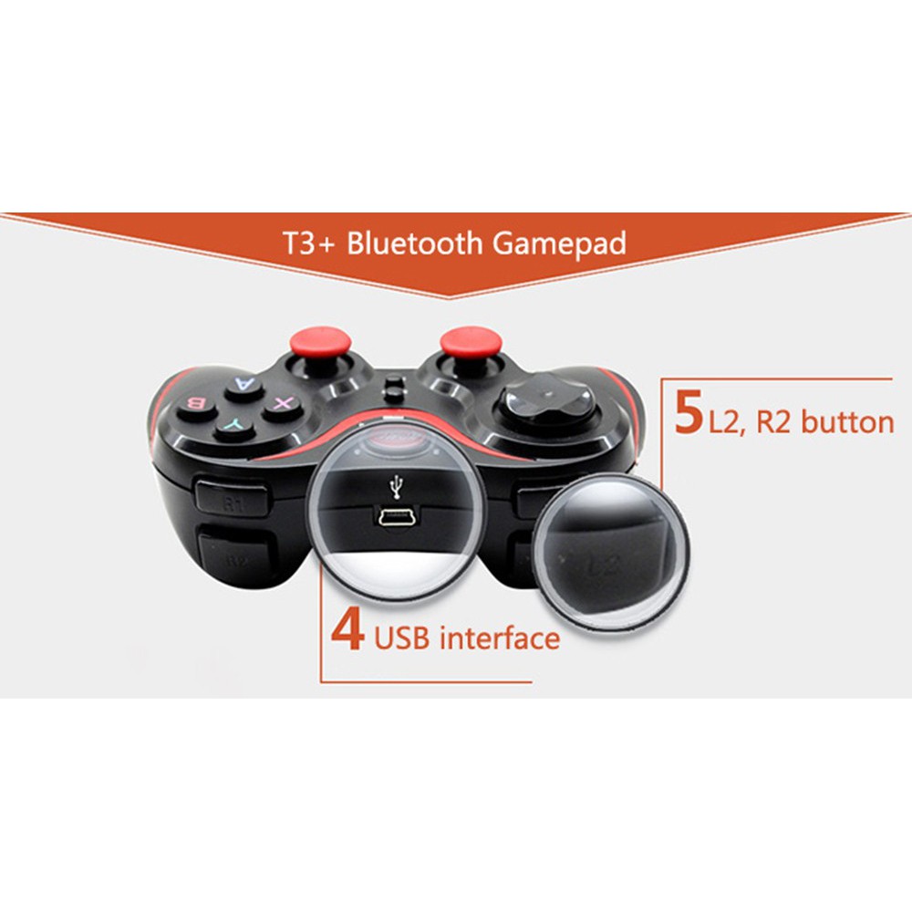 Tay Cầm Chơi Game Không Dây Bluetooth T3 S5 Cho Pc Tv