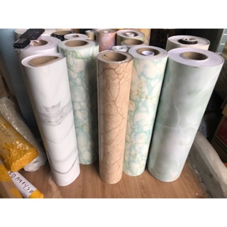 5M decal giả đá tráng nhôm dán bếp chịu nhiệt chống nước keo sẵn khổ 60cm