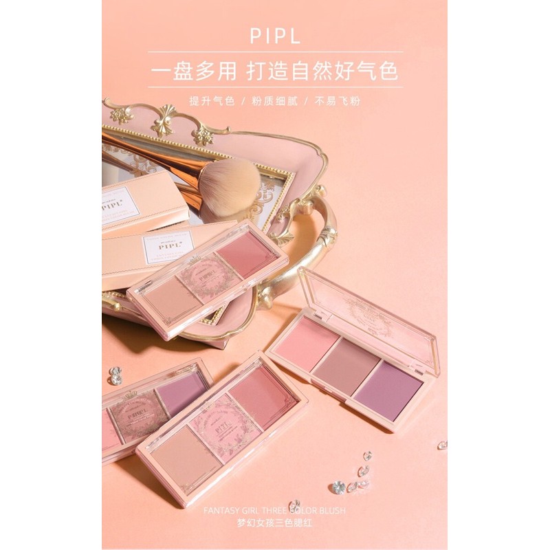 Phấn má 3 màu PIPL phấn mịn nhẹ nhàng dễ đánh | BigBuy360 - bigbuy360.vn