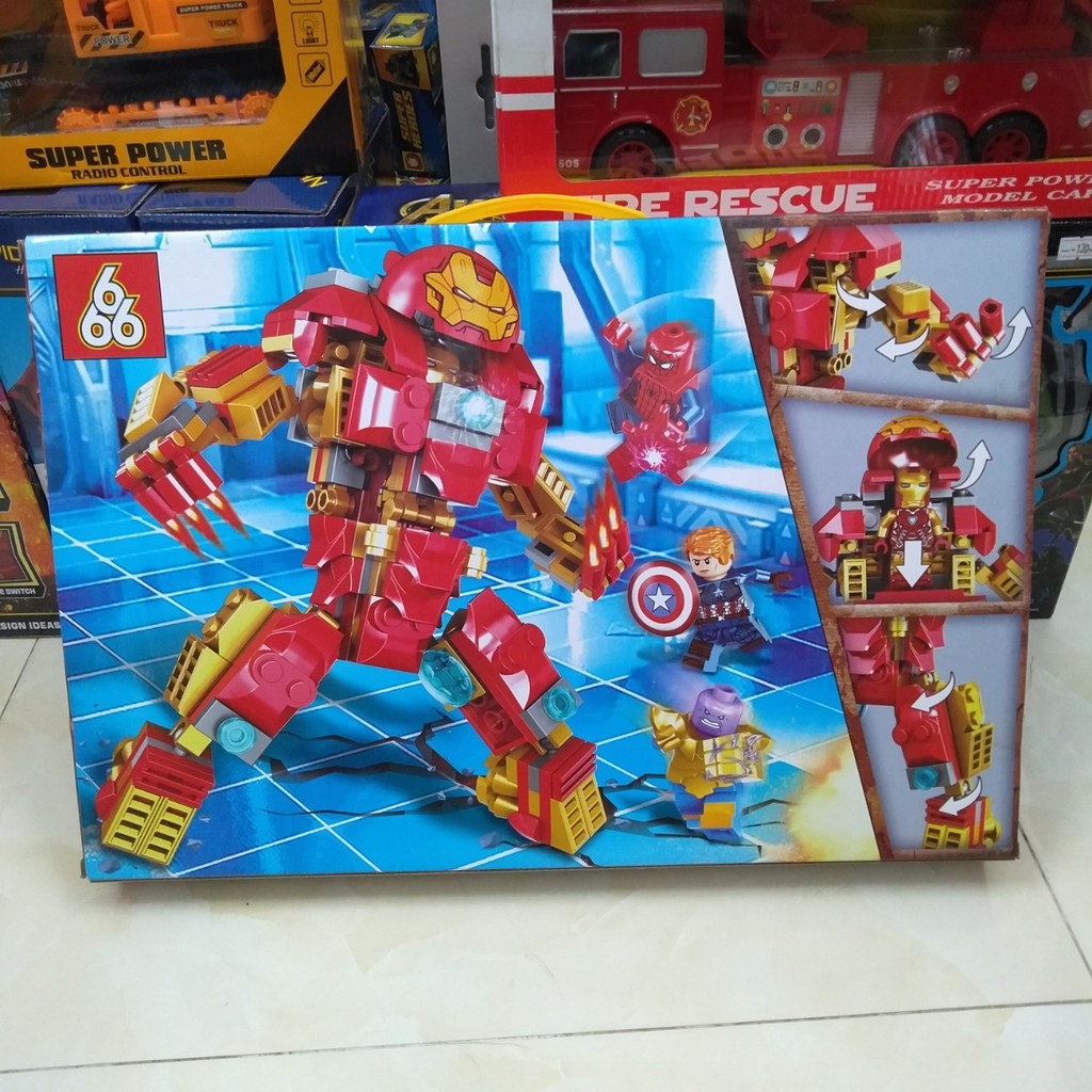 [Có sẵn] Lắp ráp xếp hình NON Lego 66019 : SUPER HEROES STEEL MECHA CƠ KHÍ THÉP 260 MẢNH