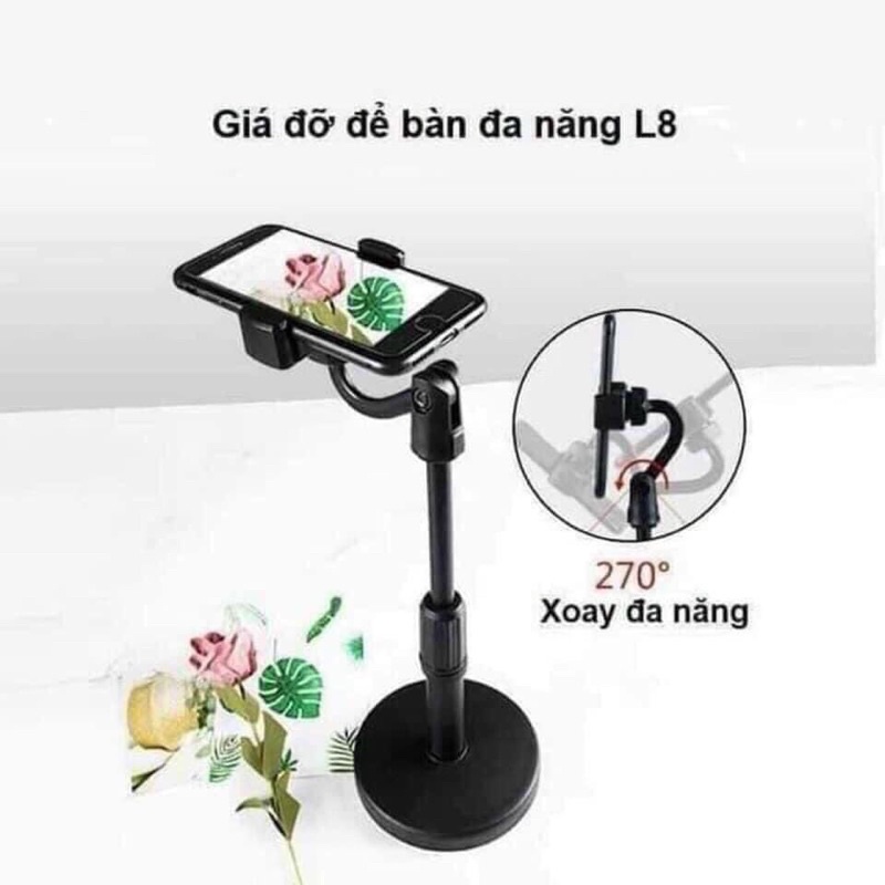 Giá Đỡ Điện Thoại livestream xem video Ổn Định Xoay 360 Độ dùng để Quay Phim Ghi Hình Đa Dụng