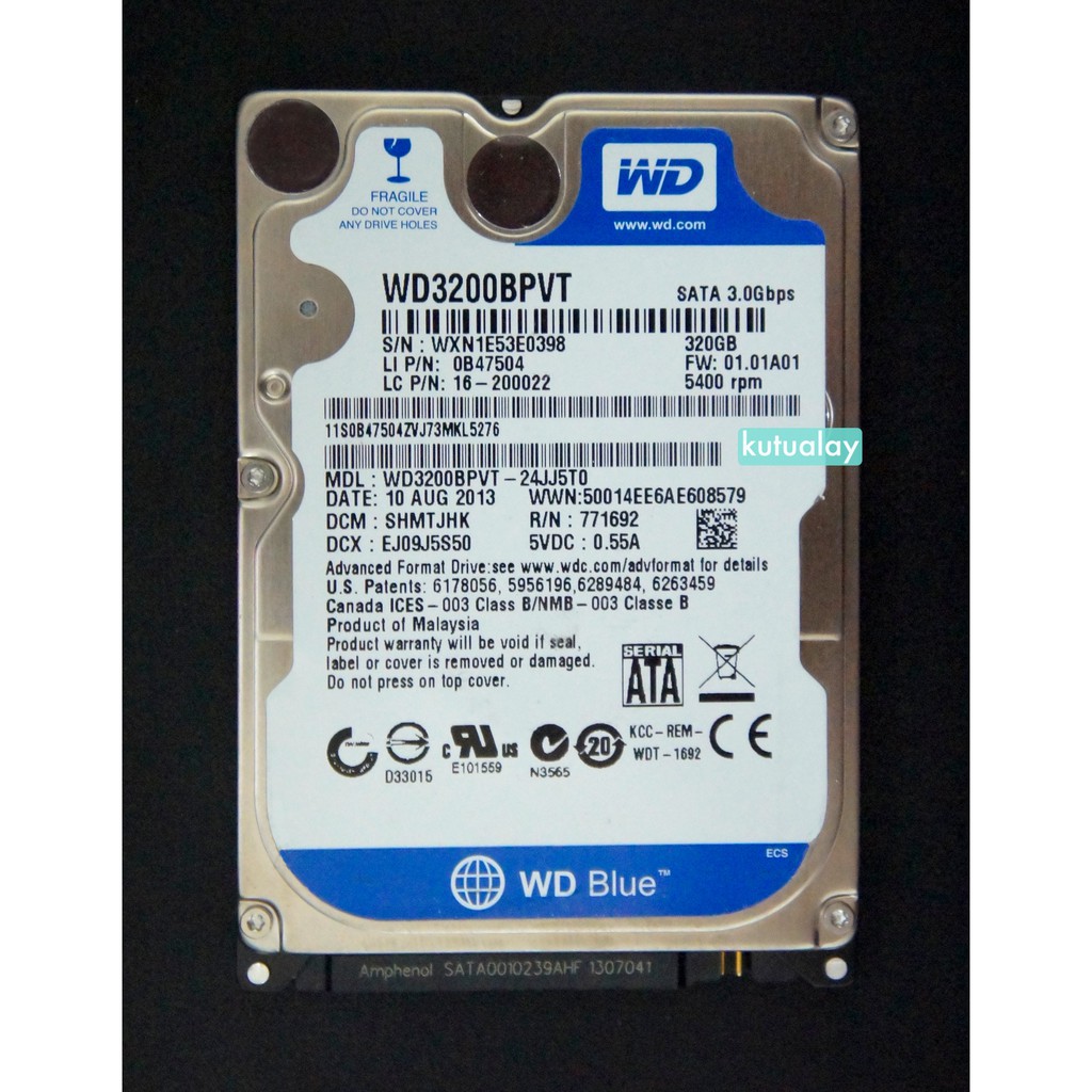 Ổ Cứng 320gb 2.5 "320 Gb Sata Hdd Giây 100%