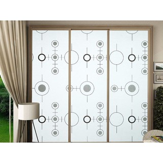Decal dán kính vòng tròn hoạ tiết có keo sẵn - Khổ rộng 45cm