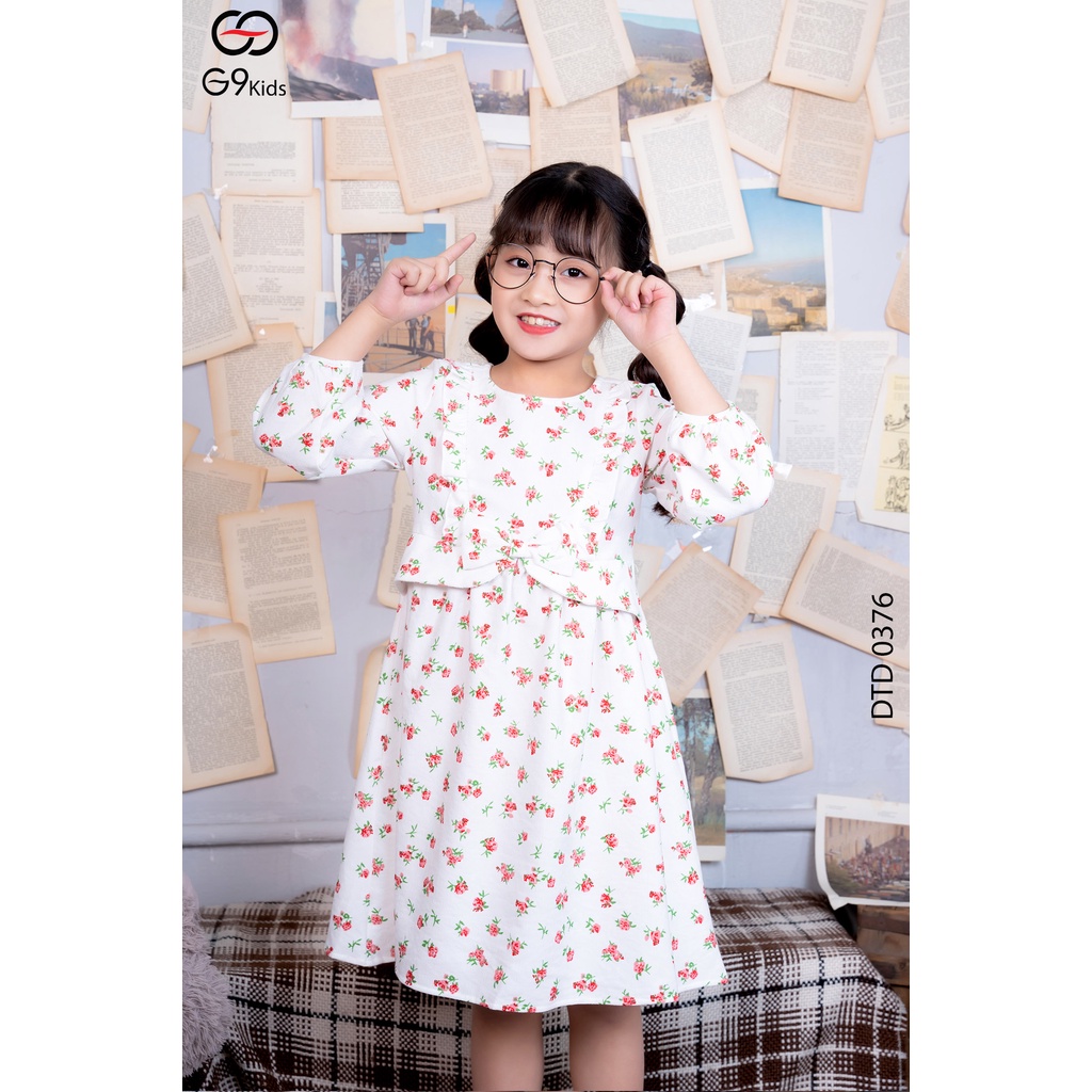 Váy bé gái tay dài 2 lớp 0376 G9moza