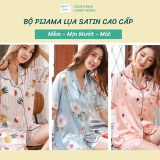 Đồ Bộ Pijama Nữ Hè Lụa Satin Cao Cấp/ Quấn Áo Mặc Nhà Nữ Cao Cấp Hè 2021 (Ảnh +Video)
