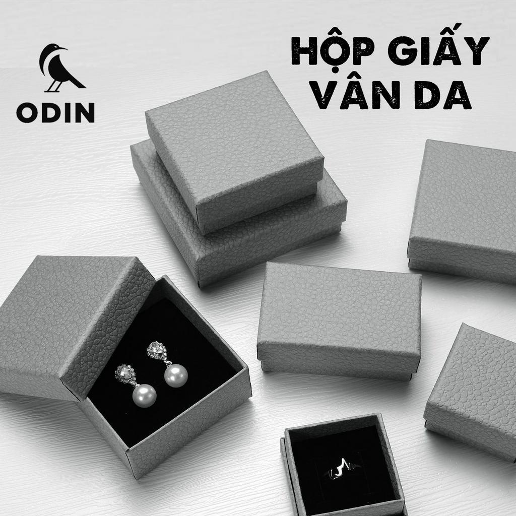 Hộp giấy xám ODIN vân da xám đựng phụ kiện - Sang trọng - Thanh lịch - Cổ điển - Thích hợp làm hộp quà tặng