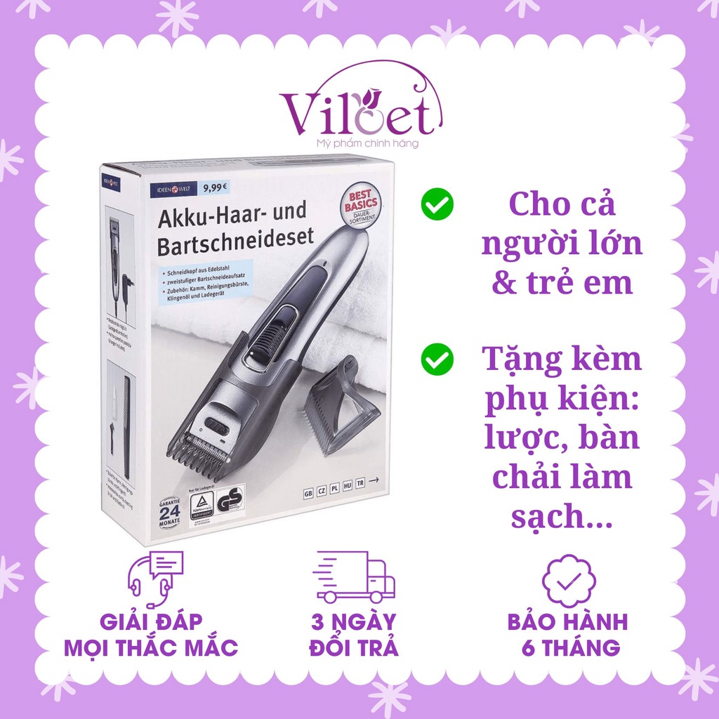 Tông đơ cắt tóc, cạo râu Ideen Welt Đức đa năng chuyên nghiệp tiện dụng - Shop Viloet