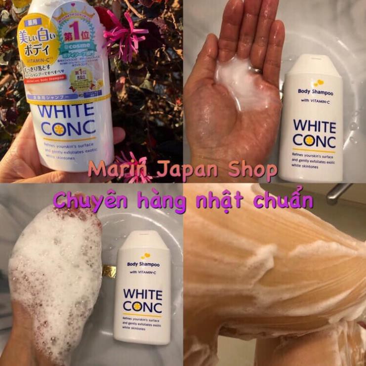 (Chuẩn Nhật) Sữa tắm dưỡng trắng da White Conc Body Vitamin C 360m
