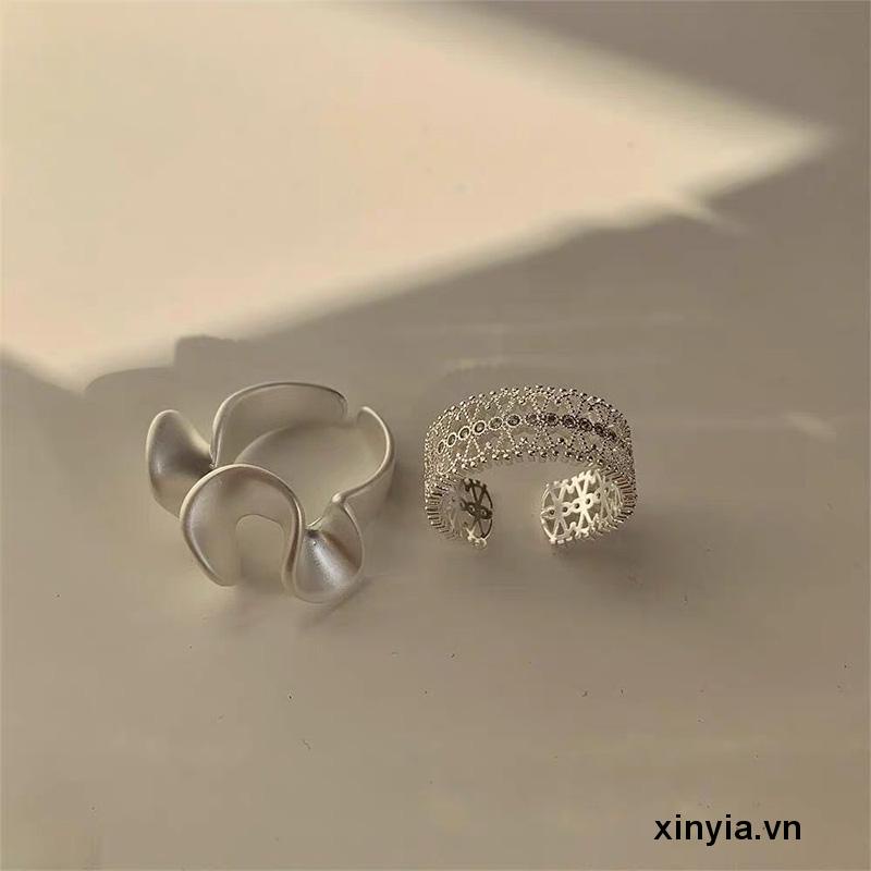 Nhẫn Hở Đính Đá Zircon Có Thể Điều Chỉnh Kích Thước
