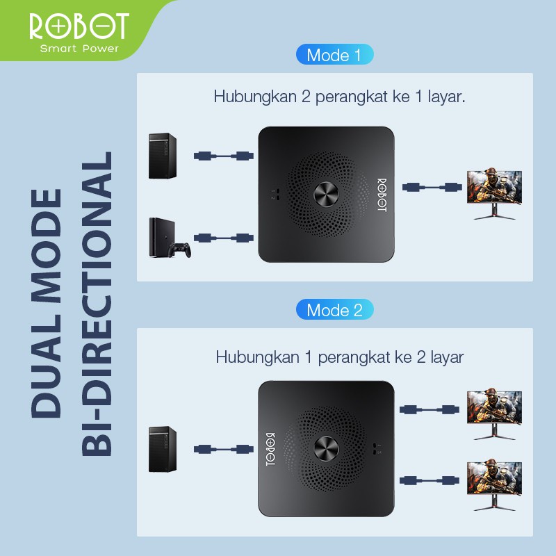 [HCM''HUB Chuyển Đổi HDMI Switch/ Splitter Hỗ Trợ Hai Chiều ROBOT HM103