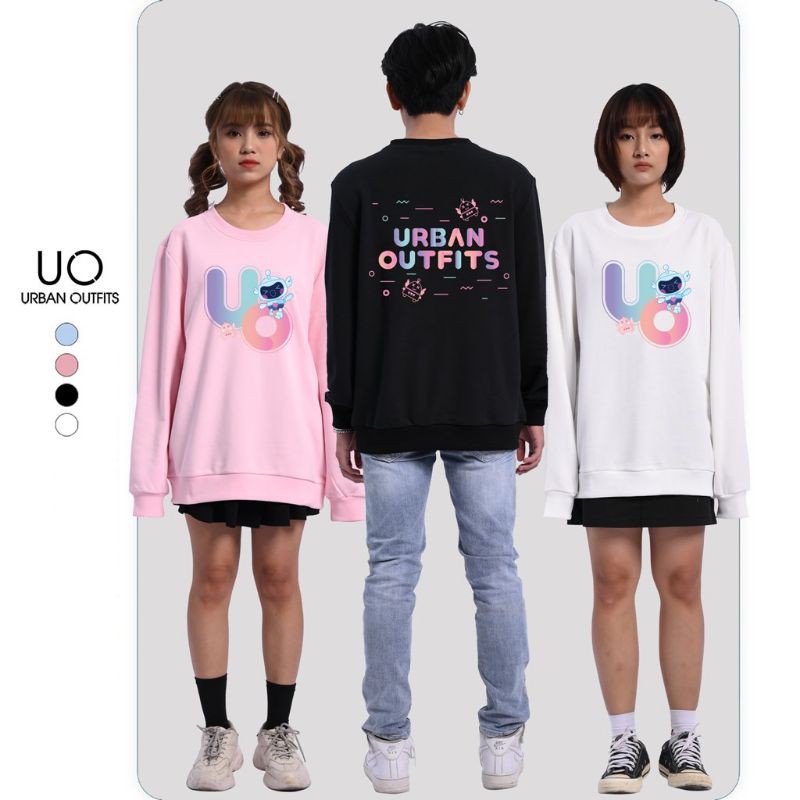 Áo Sweater Form Rộng Nữ Nam URBAN OUTFITS In BOTS UO SWO26 Thun Cotton Nỉ 4 Chiều Local Brand