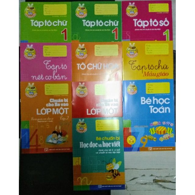Set 10 quyển tập viết cho bé 5-6 tuổi.