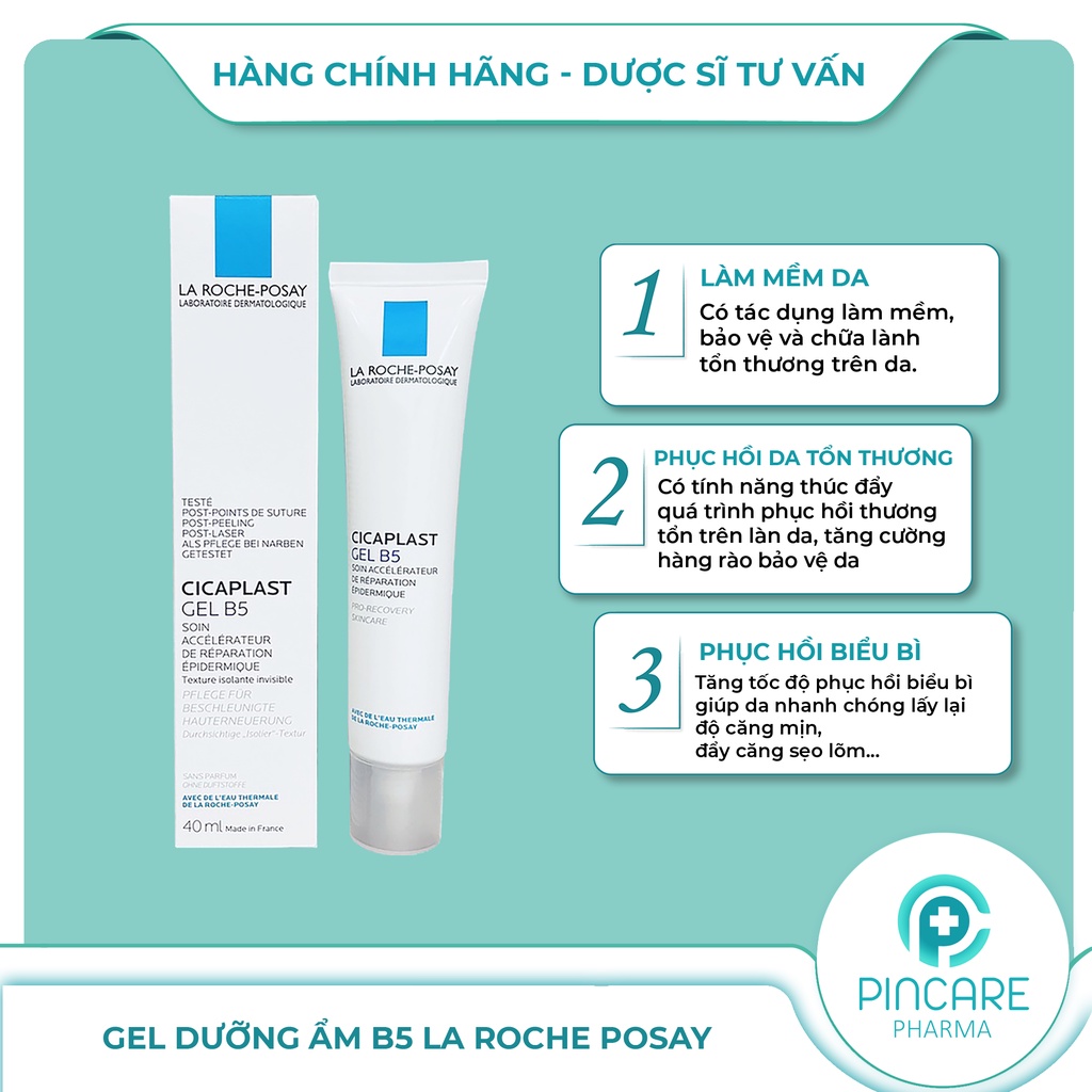 Gel B5 dưỡng phục hồi da, giảm sẹo thâm La Roche Posay Cicalplast Gel B5 40ml - Hàng chính hãng - Nhà thuốc Pincare