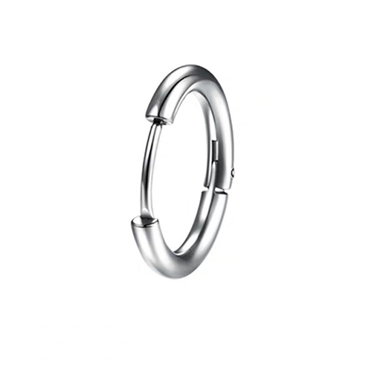 Bông Tai Kim Loại Dáng Tròn Phong Cách Tối Giản Cho Nữ