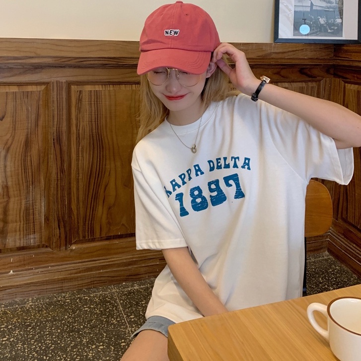 Áo Thun Tay Ngắn In Chữ Đơn Giản Thời Trang