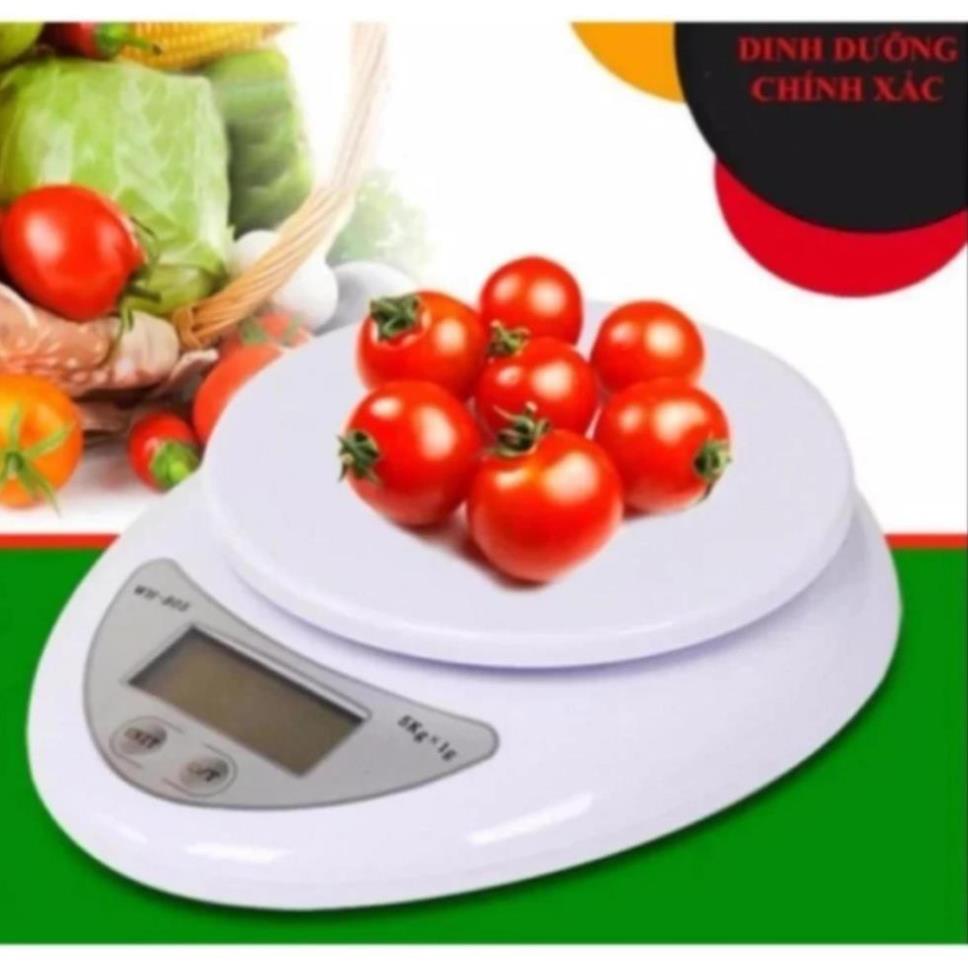 Cân tiểu ly điện tử nhà bếp mini định lượng 1g - 5kg độ chính xác cao kèm 2 viên pin AAA